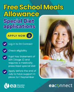 Free School Meals Allowance – Special Diet applications